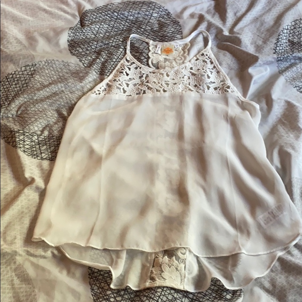 White sheer shirt